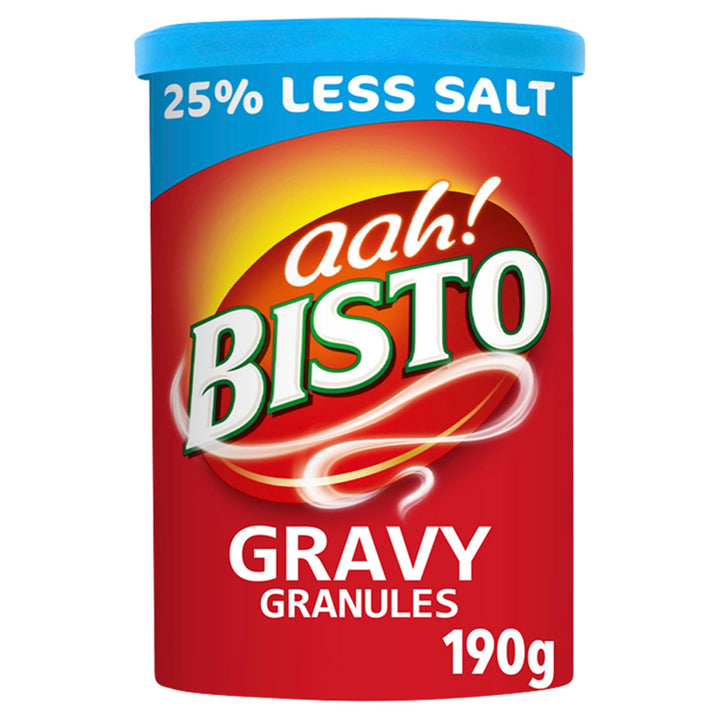 Bisto Reduced Salt Beef Gravy Granules - 190g Drum