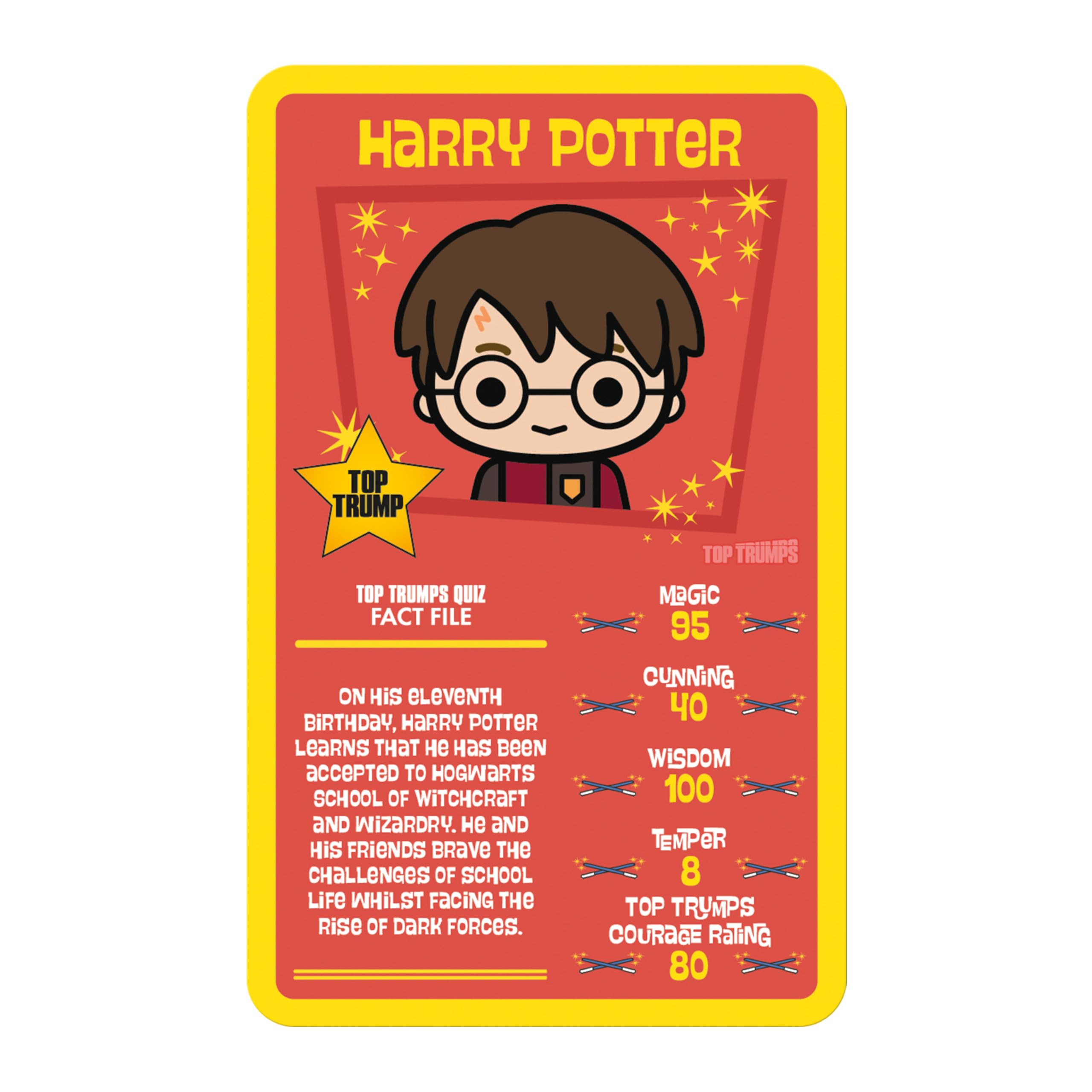 Top Trumps Harry Potter Chibi Card Game - Entertaining Educational Gameplay | Multicolor Plastic Case