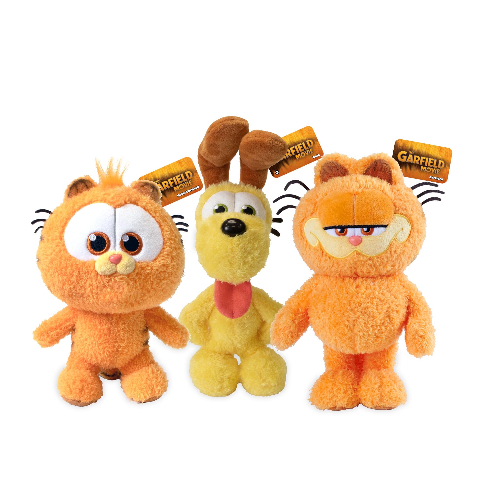 Animagic The Garfield Movie - 8" Plush Triple Pack Featuring Garfield, Baby Garfield & Odie 1