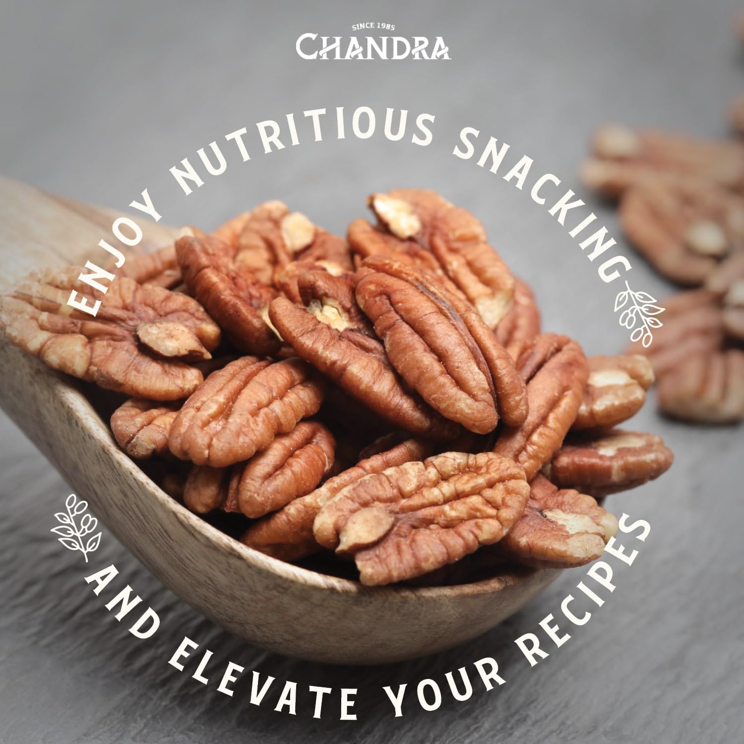 CHANDRA Pecan Nuts - 1kg Bag | Whole, Raw, Gluten-Free, Keto-Friendly 5