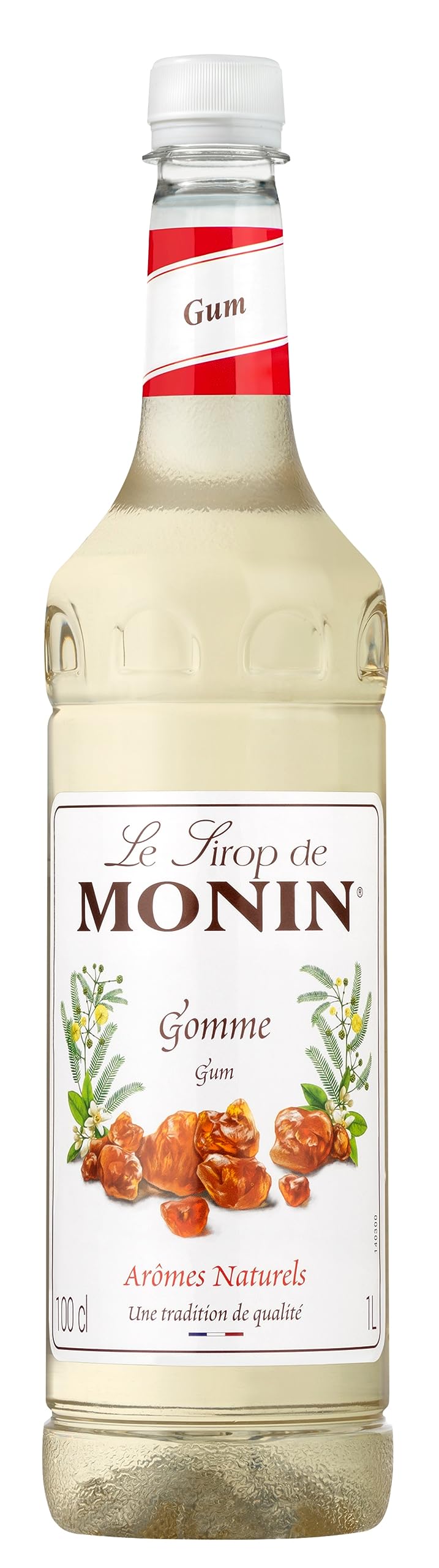 Monin Gum Syrup - Neutral Flavor Enhancer for Cocktails & Coffee | 1L PET Bottle