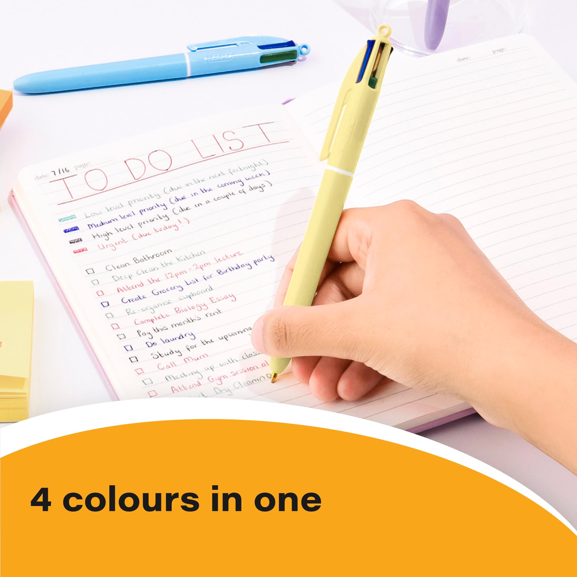 BIC 4 Colours Pastel Retractable Ballpoint Pens - Medium Point (1.0mm) - 6 Pack 2