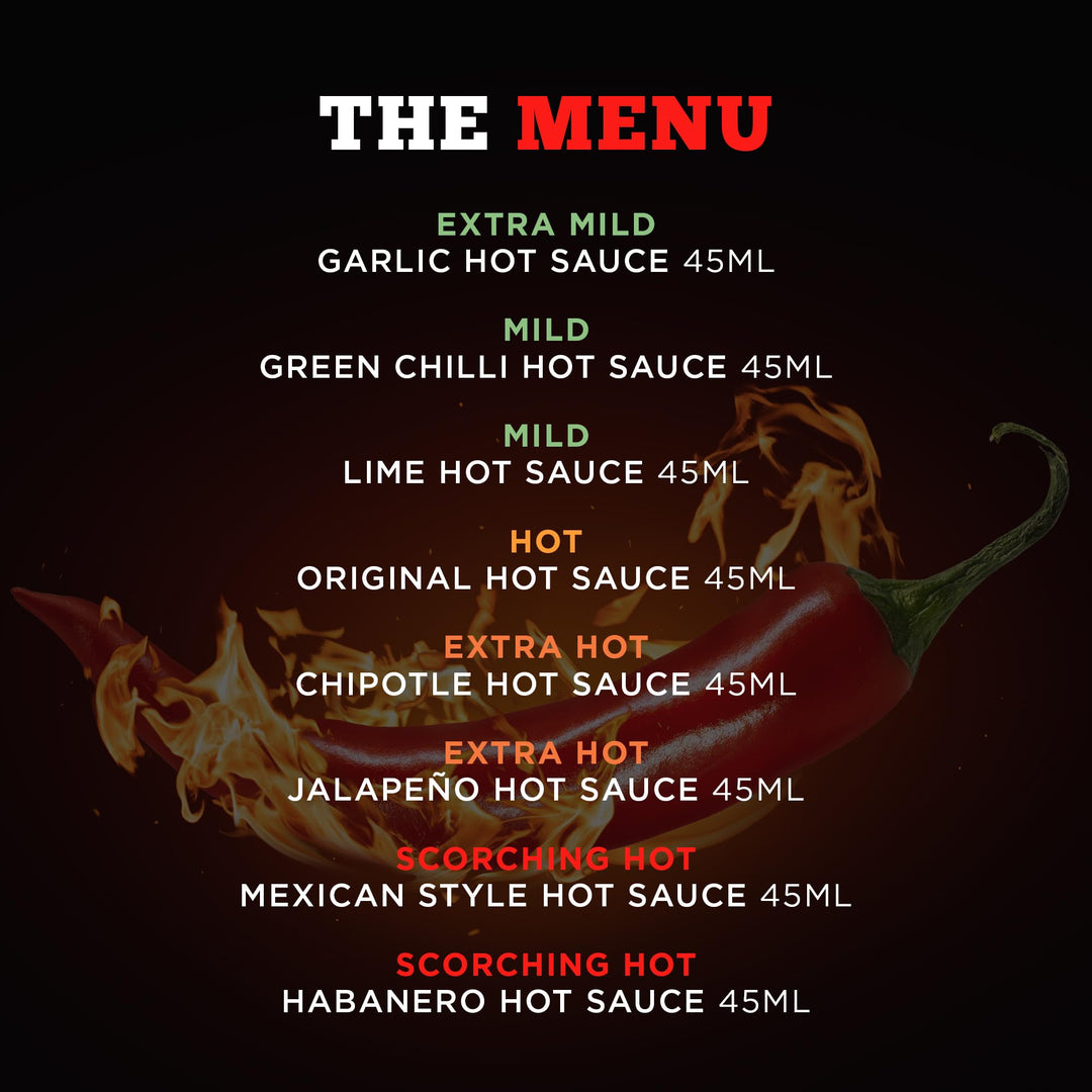 Hot Sauce Gift Set - Chilli Sauce Selection 8 Pack Including Sriracha, Taba