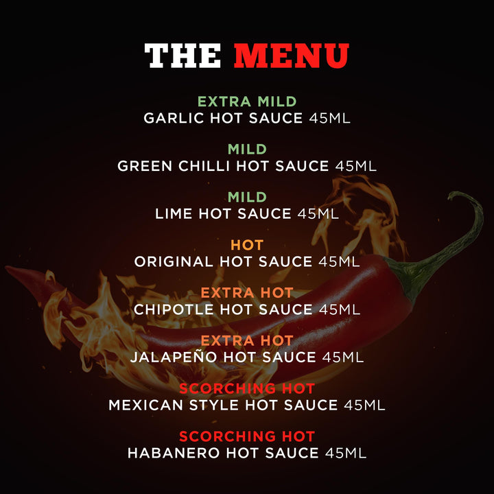 Hot Sauce Gift Set - Chilli Sauce Selection 8 Pack Including Sriracha, Taba