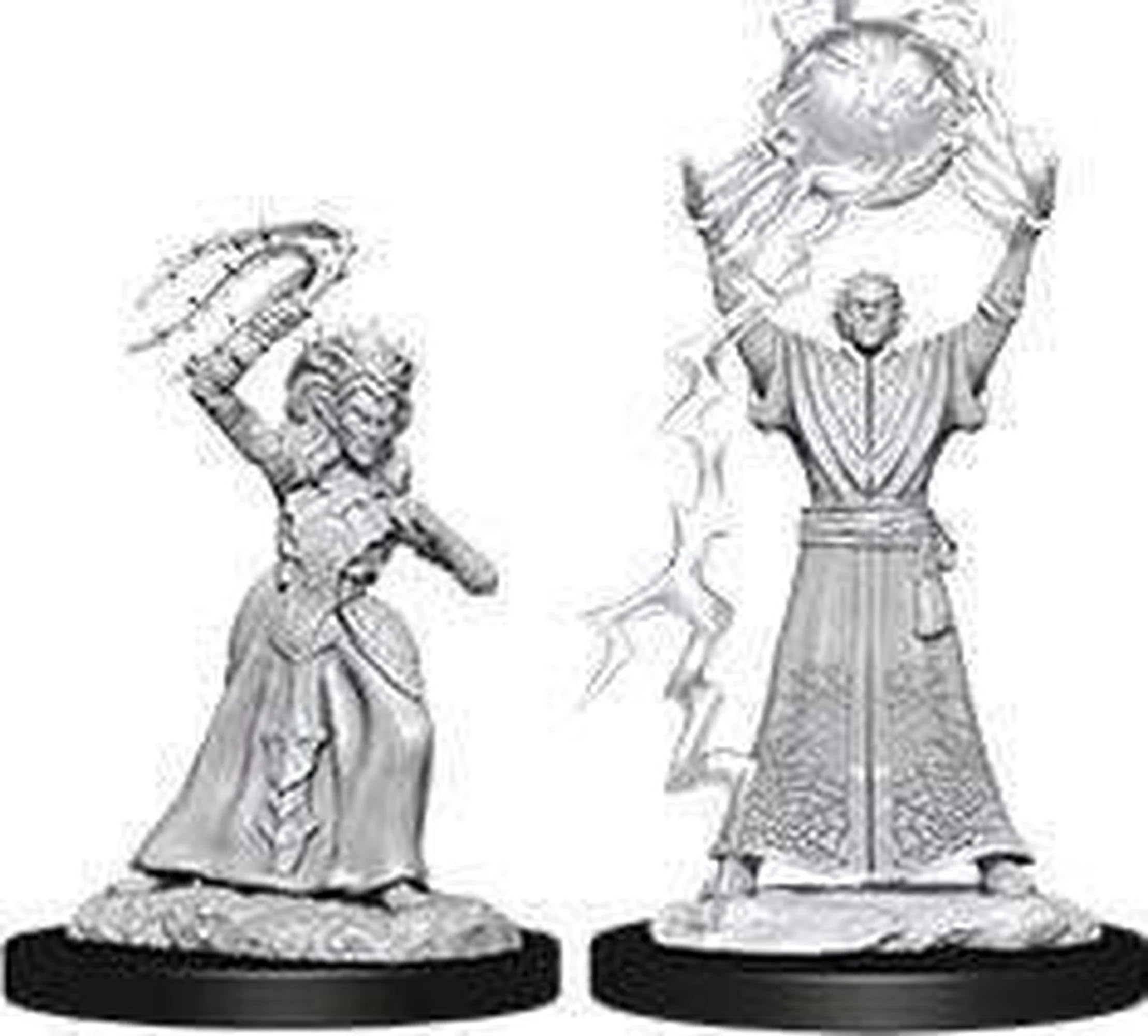 NECA Dungeons & Dragons Nolzurs Marvelous Unpainted Miniatures: Wave 4 Air Genasi Female Rogue - Green Plastic 2