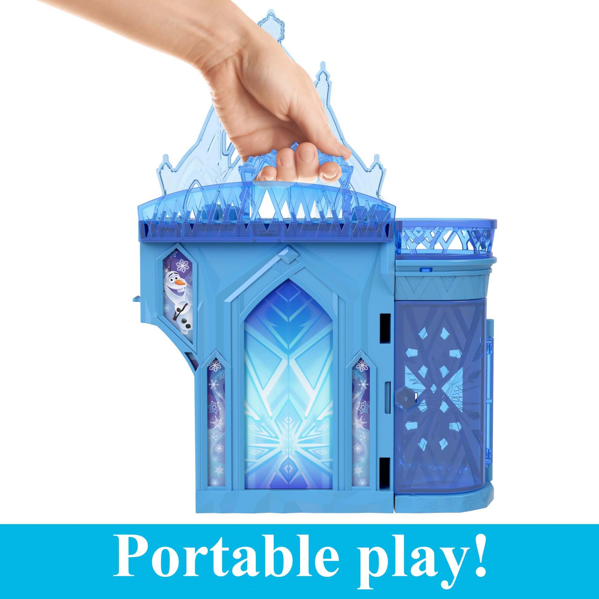 Mattel Disney Frozen Toys, Elsa Stackable Castle Doll House Playset with Small Doll and 8 Pieces, Inspired by the Disney Frozen Movies, Kids Travel Toys and Gifts, HLX01 4