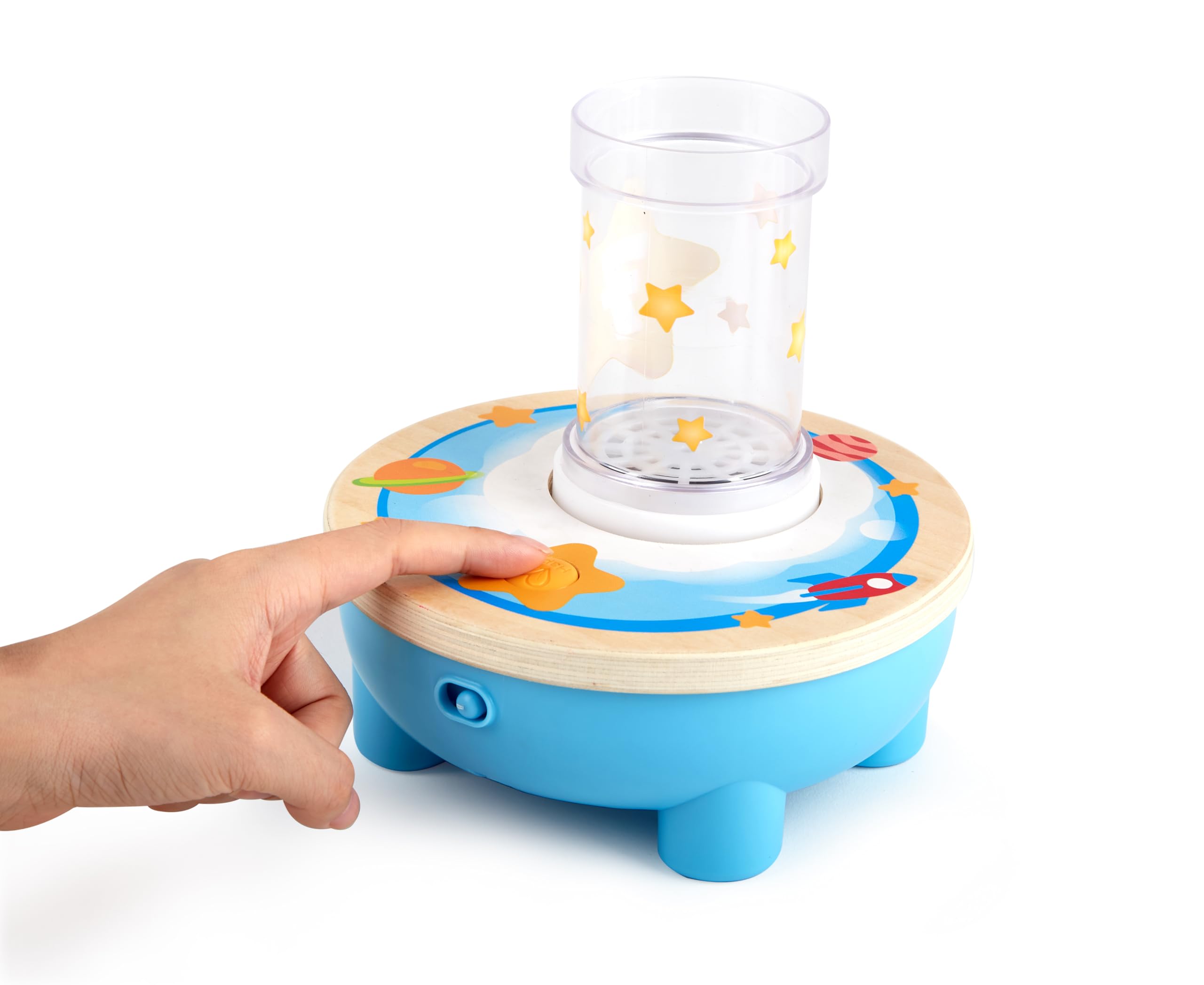 Hape Air-Powered Rocket Stacker Ball Launcher Playset | Ages 24 Months+ | Wood 6