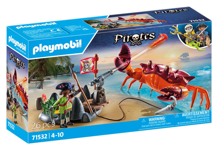 Playmobil 71532 Pirates: Battle with the Giant Crab - Fantasy Pirate Playset for Kids 4+