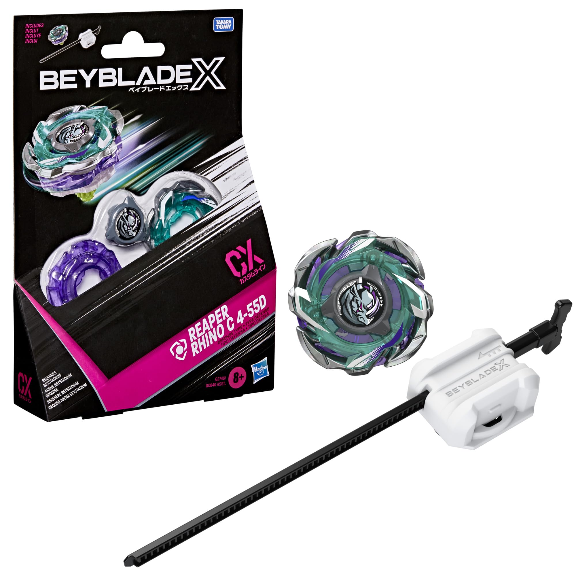 Hasbro Beyblade X Reaper Rhino C 4-55D CX Starter Pack | Right-Spin Defense Type | Ages 8+ 1