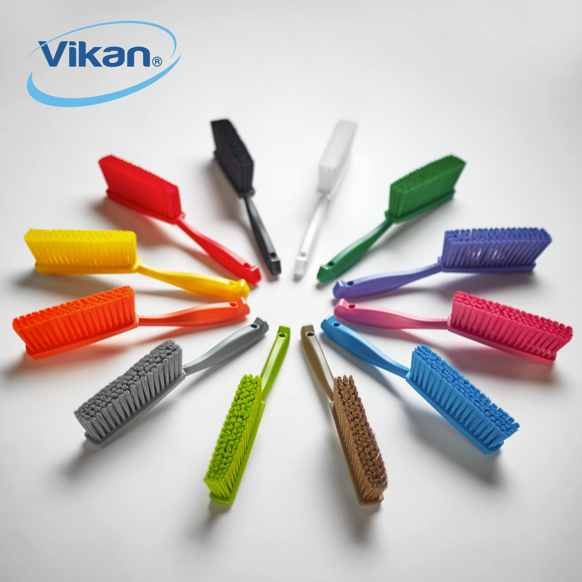 Vikan 45879 Hand Brush - Soft Bristles for Fine Particles | 330 mm Length | Black 9