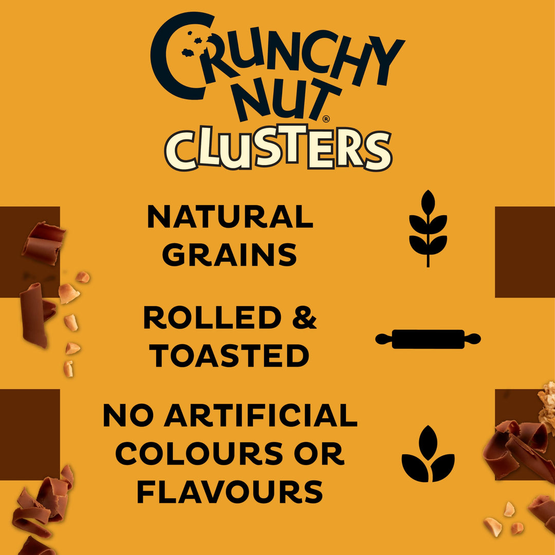 Kellogg's Crunchy Nut Chocolate Clusters Breakfast Cereal, 400g