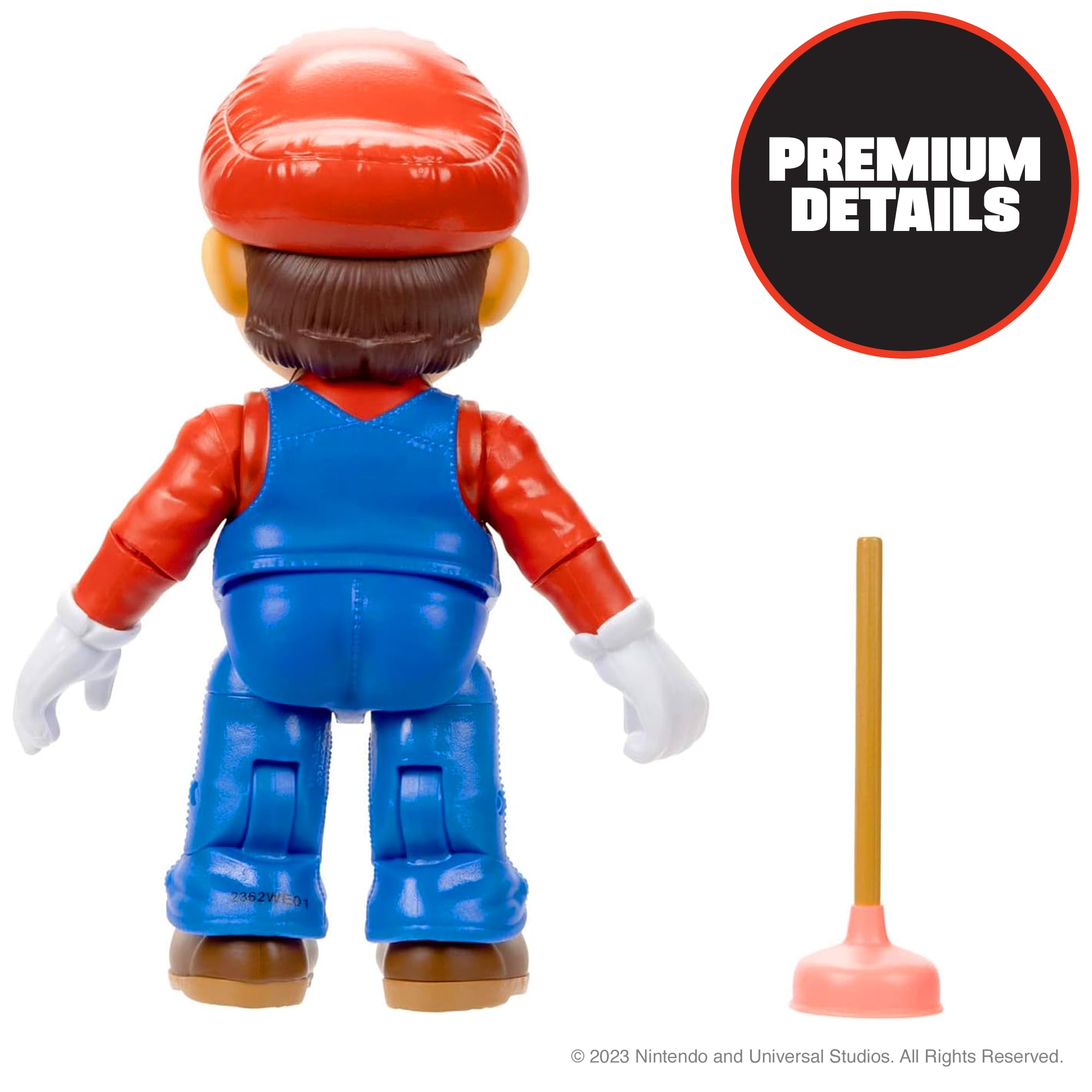The Super Mario Bros. Movie - 5" Mario Action Figure with Plunger Accessory 12