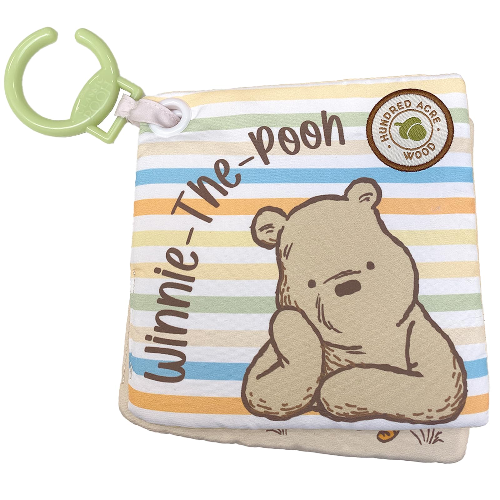Rainbow Designs Disney Winnie the Pooh Baby Cloth Book - Touch and Feel Sensory Toy for 0-10 Years 1
