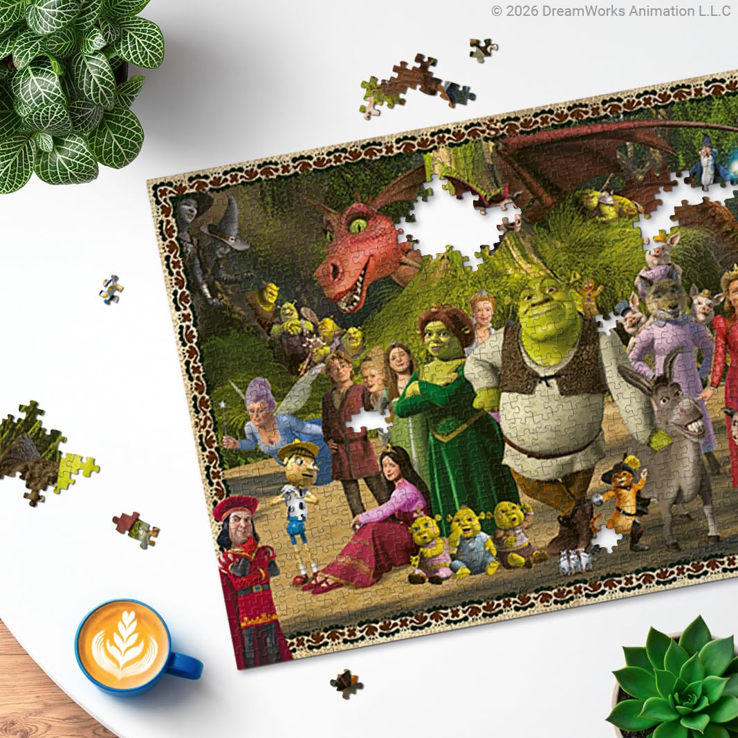 Ravensburger Shrek 1000 Piece Jigsaw Puzzle - Fairy-tale Chaos | 70 x 50cm | Adults & Children 12+ 5