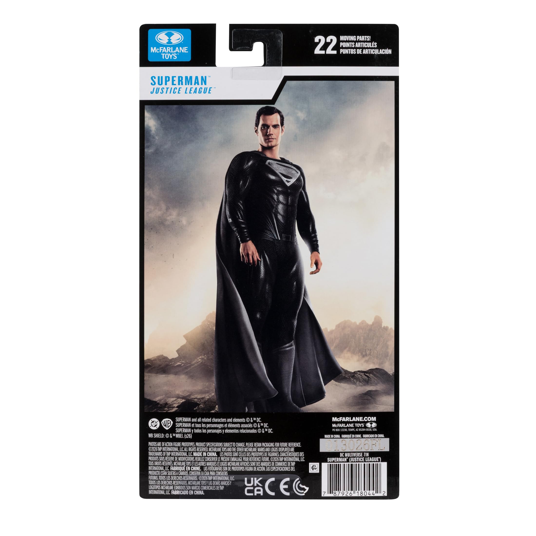McFarlane DC Multiverse Superman (Justice League) 7in Action Figure | Ultra Articulation 8
