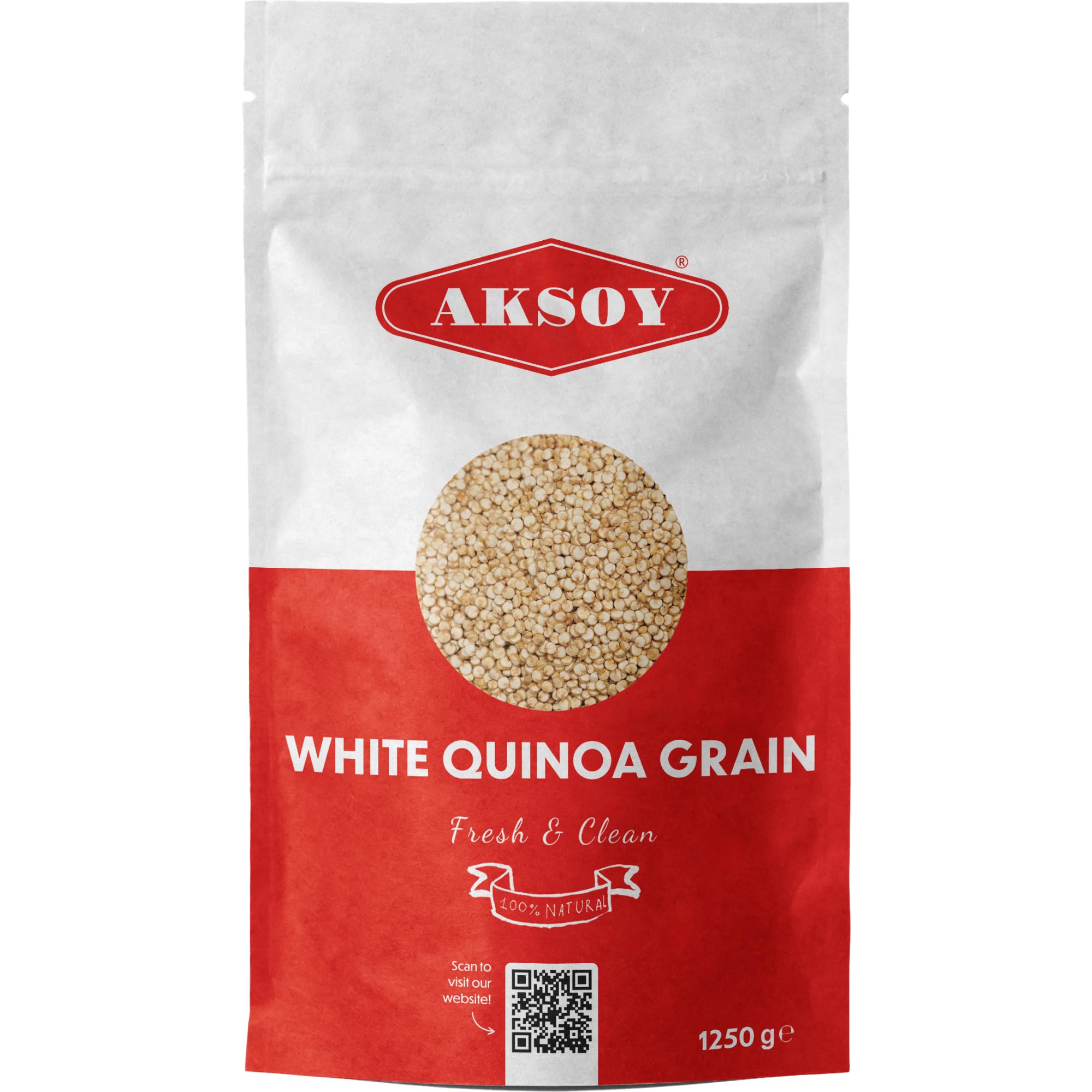 Aksoy White Quinoa 1.25KG - Whole Grain, Ready-to-Cook, Non-GMO, Plant-Based Protein 9