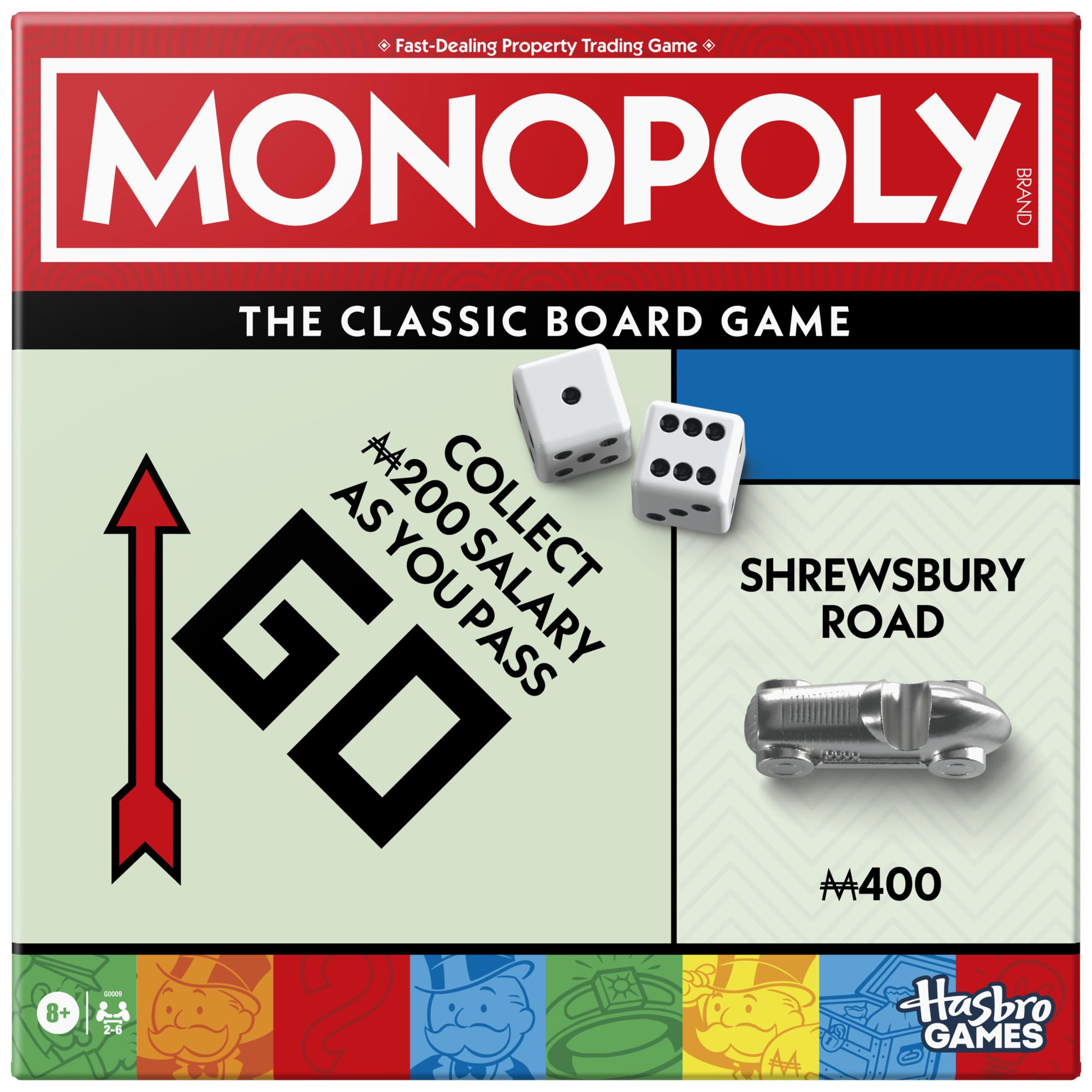 Monopoly Standard Edition Board Game - Family Fun, Ages 8+, 2-6 Players, Multi-color 1
