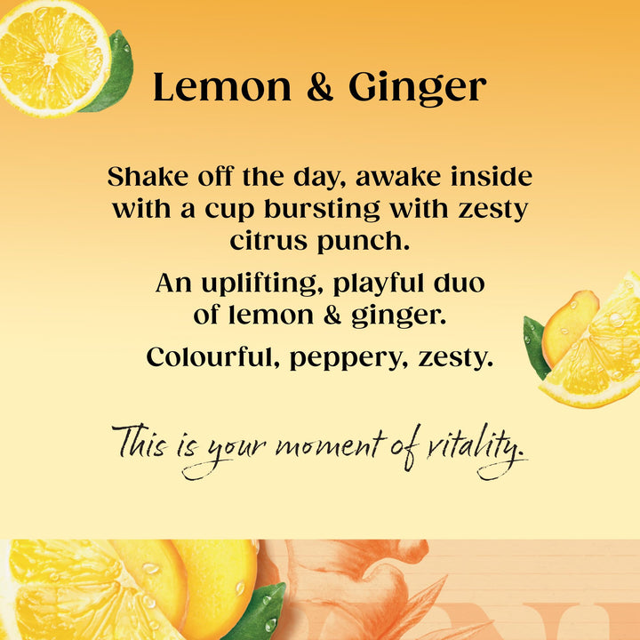 Twinings Lemon and Ginger Flavoured Tea - 80 Biodegradable Bags