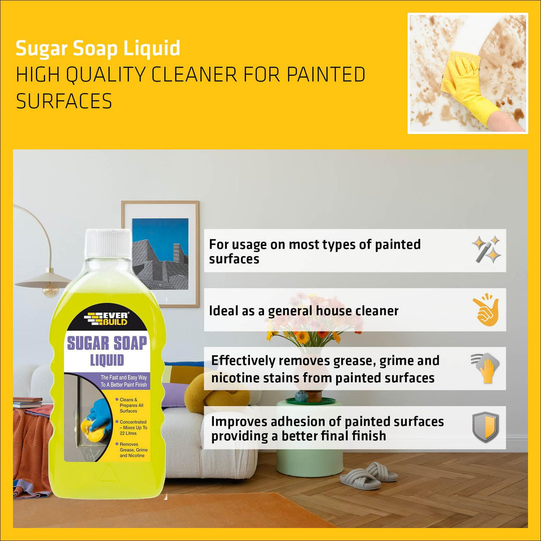 Everbuild Sugar Soap Liquid Concentrate - 500ml