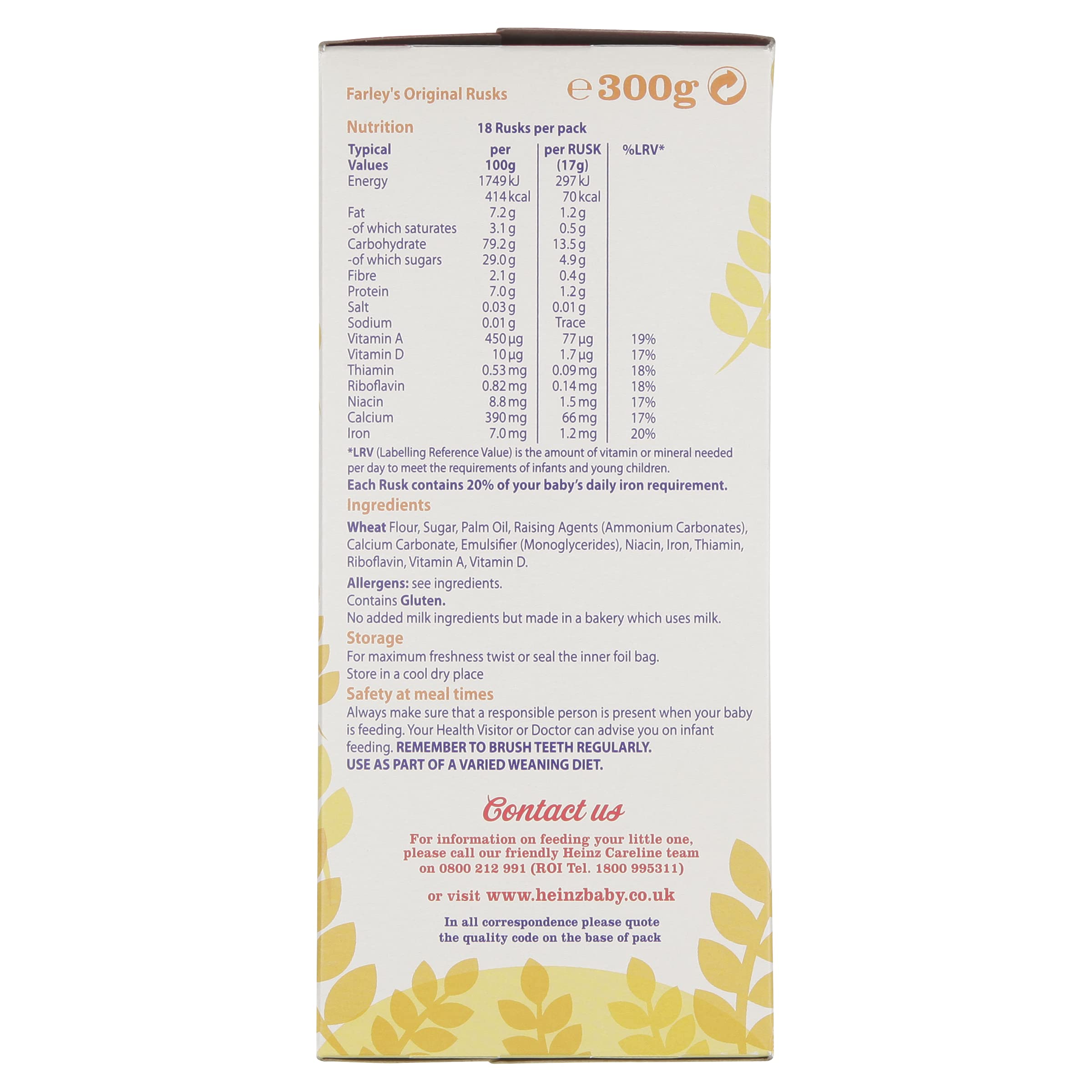 Heinz Farleys Original Zwieback 300g 4