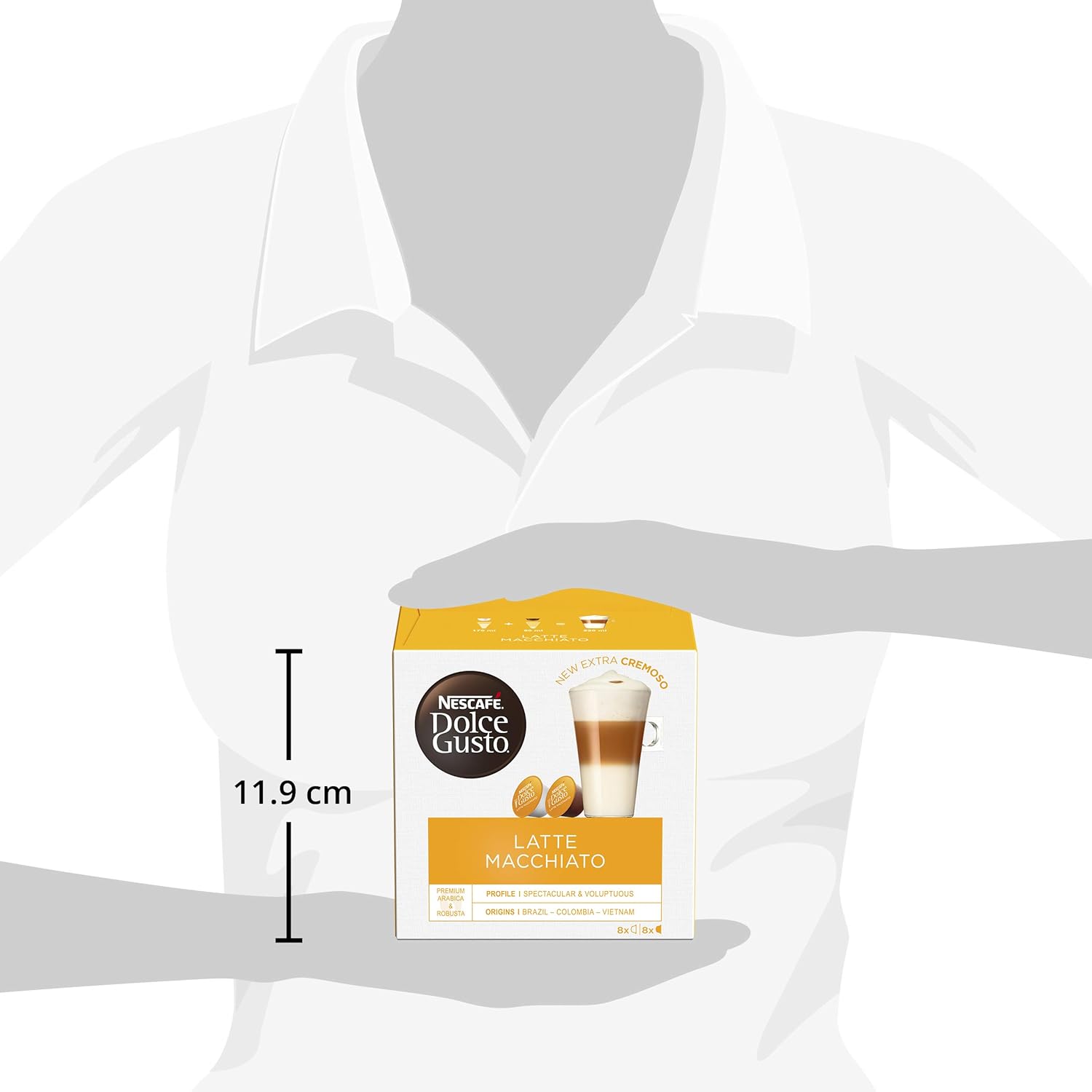 Nescafé Dolce Gusto Latte Macchiato Kaffeepads, 3 x 16 Kapseln (insgesamt 48) – Vollmilch- und Arabica-Robusta-Mischung 3