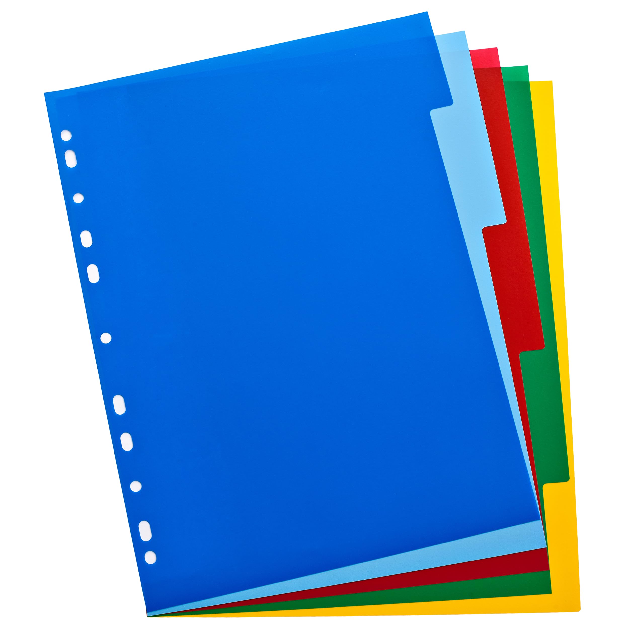 Oxford A4 Plastic Dividers - 5 Part Indexing System | Polypropylene | Assorted Colours 1