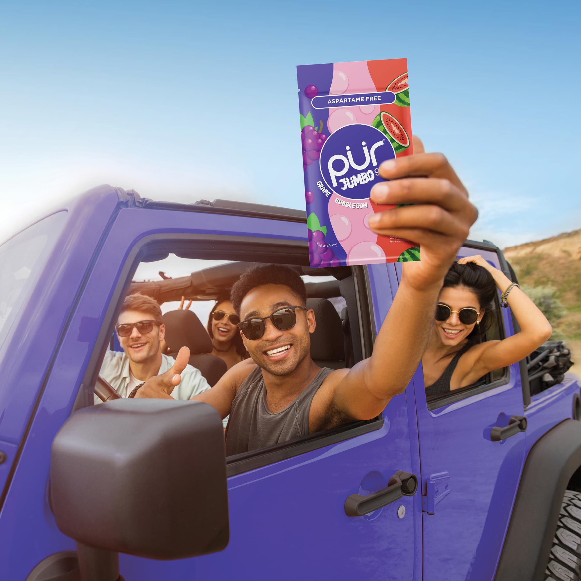 PUR - Jumbo Gum Kaugummi (Wiederverschließbarer Beutel) 4