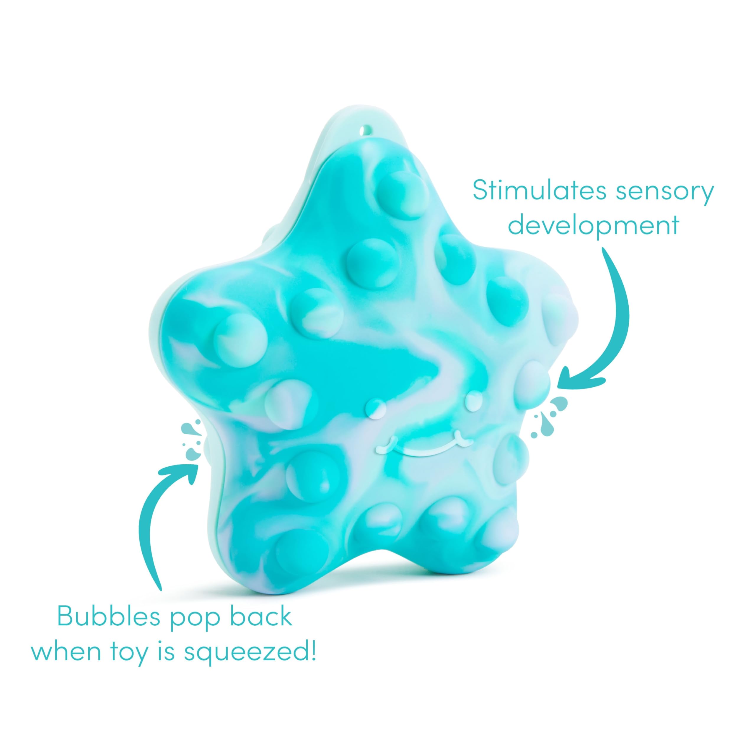 Munchkin® Pop Squish Popping Bath Toy - Starfish Sensory Fidget for Toddlers 12M+ 4
