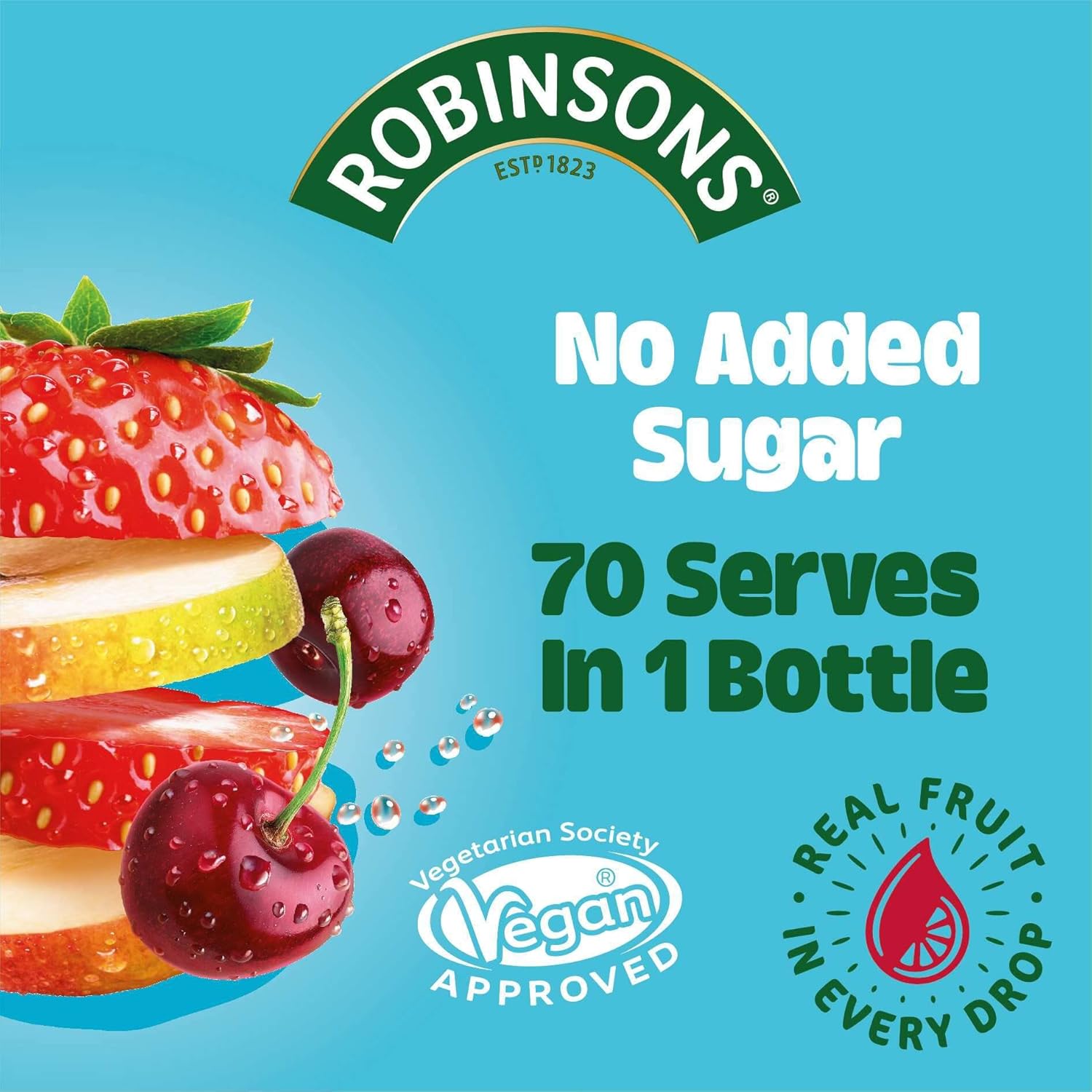 Robinsons Double Strength Apple & Blackcurrant No Added Sugar Squash 1.75L 4