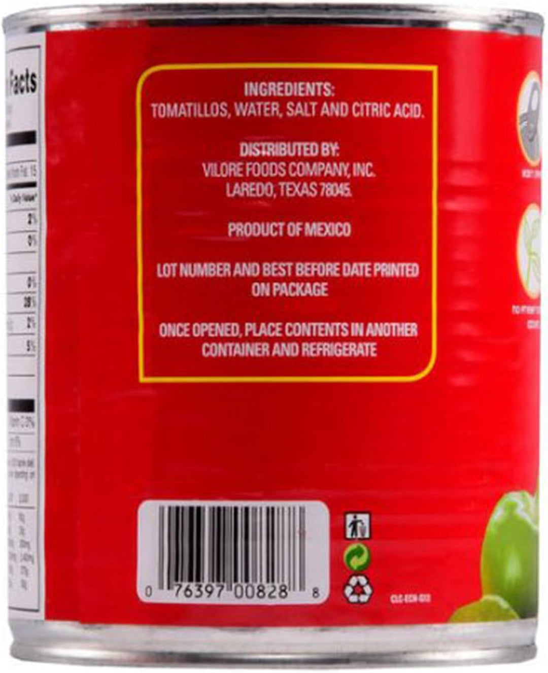 La Costena Tomatillos 794g - Whole Cooked Tomatillos in Water with Citric Acid