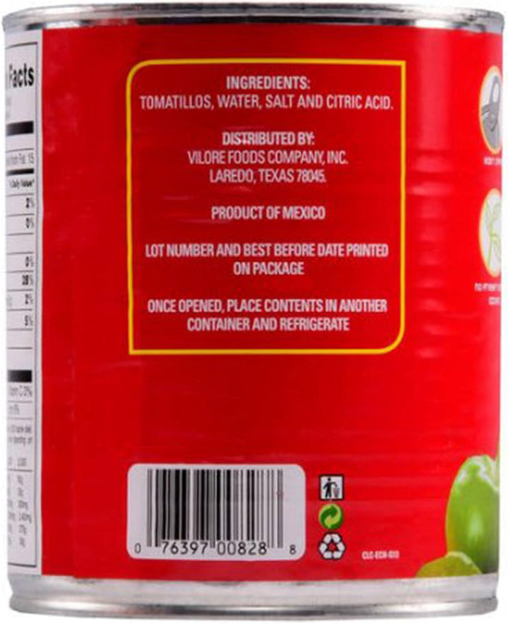 La Costena Tomatillos 794g - Whole Cooked Tomatillos in Water with Citric Acid