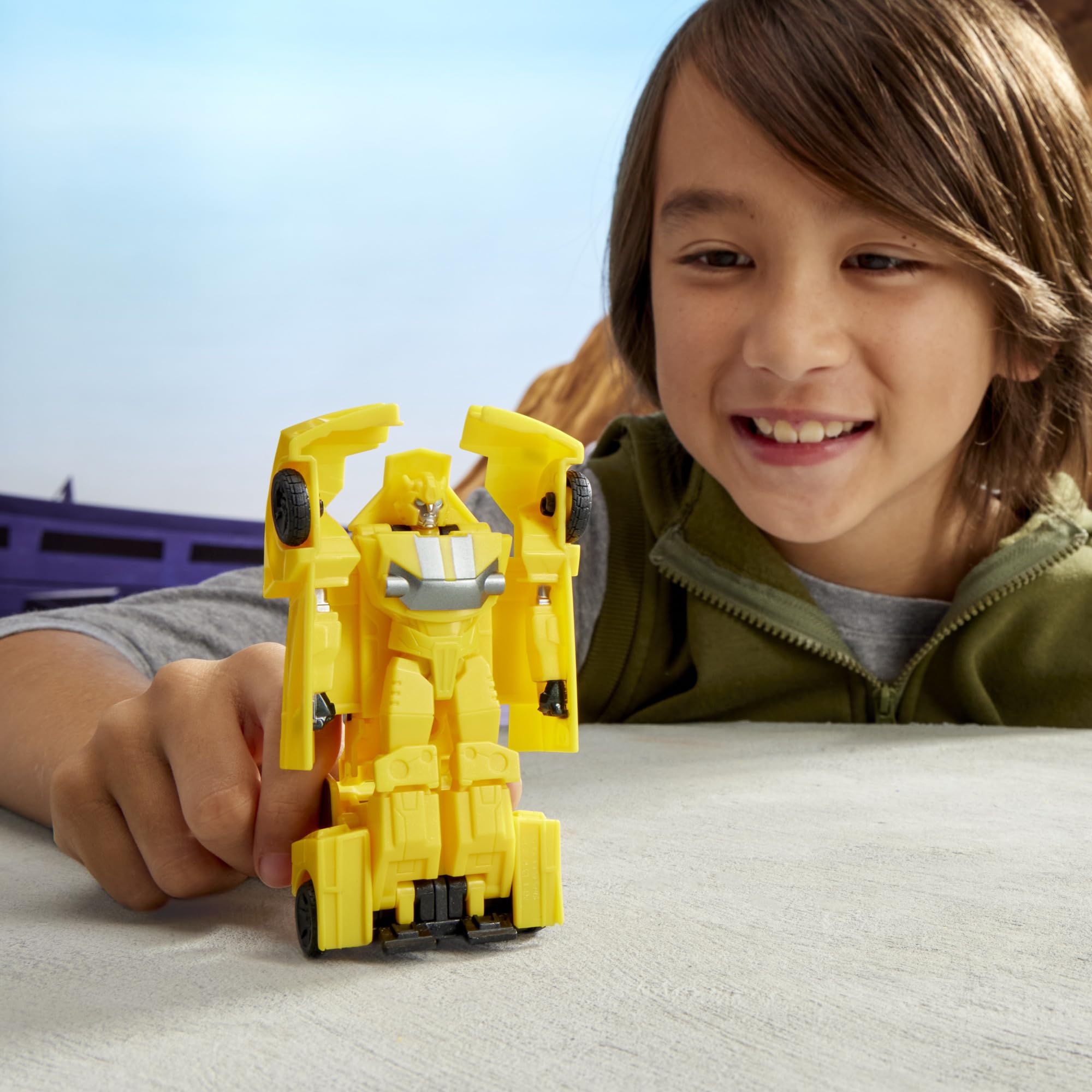 Transformers EarthSpark Bumblebee 1-Step Smash Changers Action Figure | 10 cm 6