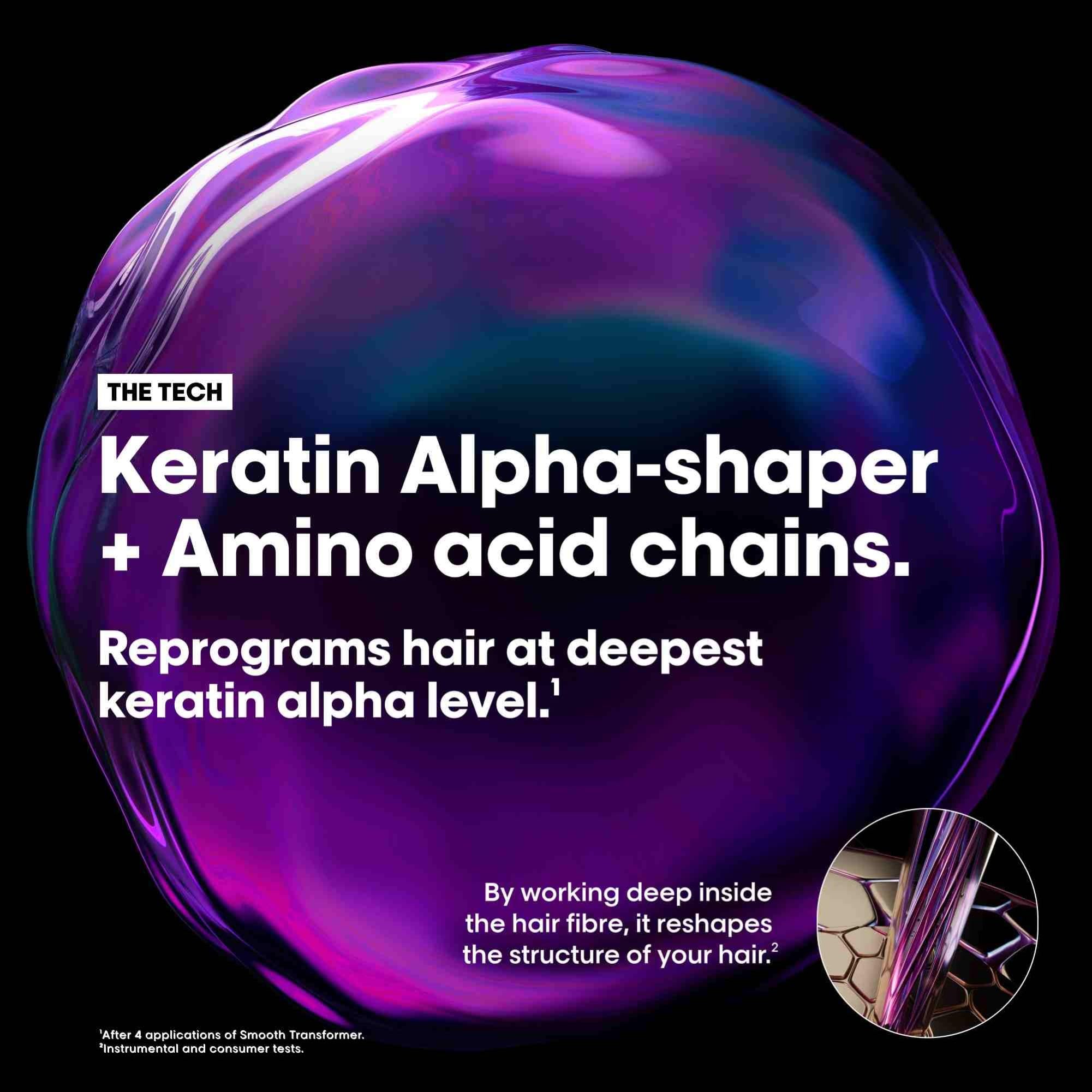 L'Oréal Professionnel Keratin Alpha Sleek Anti-frizz Hair Mask - 2 Weeks Frizz Control | 250g 3
