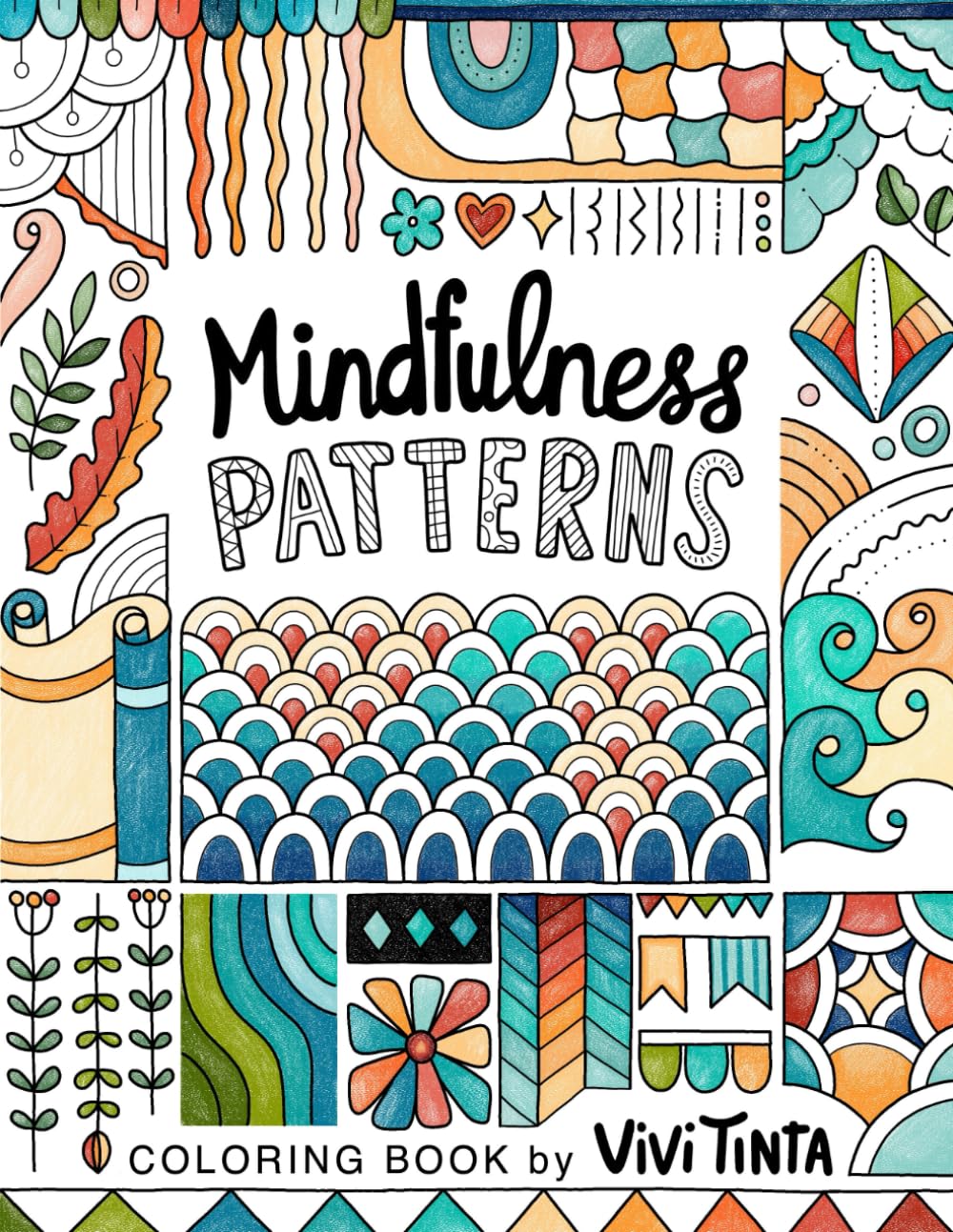 Vivi Tinta - Mindfulness Patterns Coloring Book | 50 Illustrations | Paperback 1