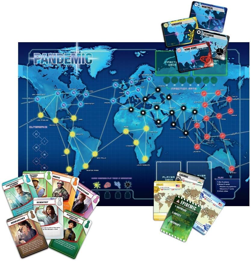 Z-Man Games |Pandemic Board Game | Ages 8+ | For 2 to 4 Players | Average Playtime 45 Minutes