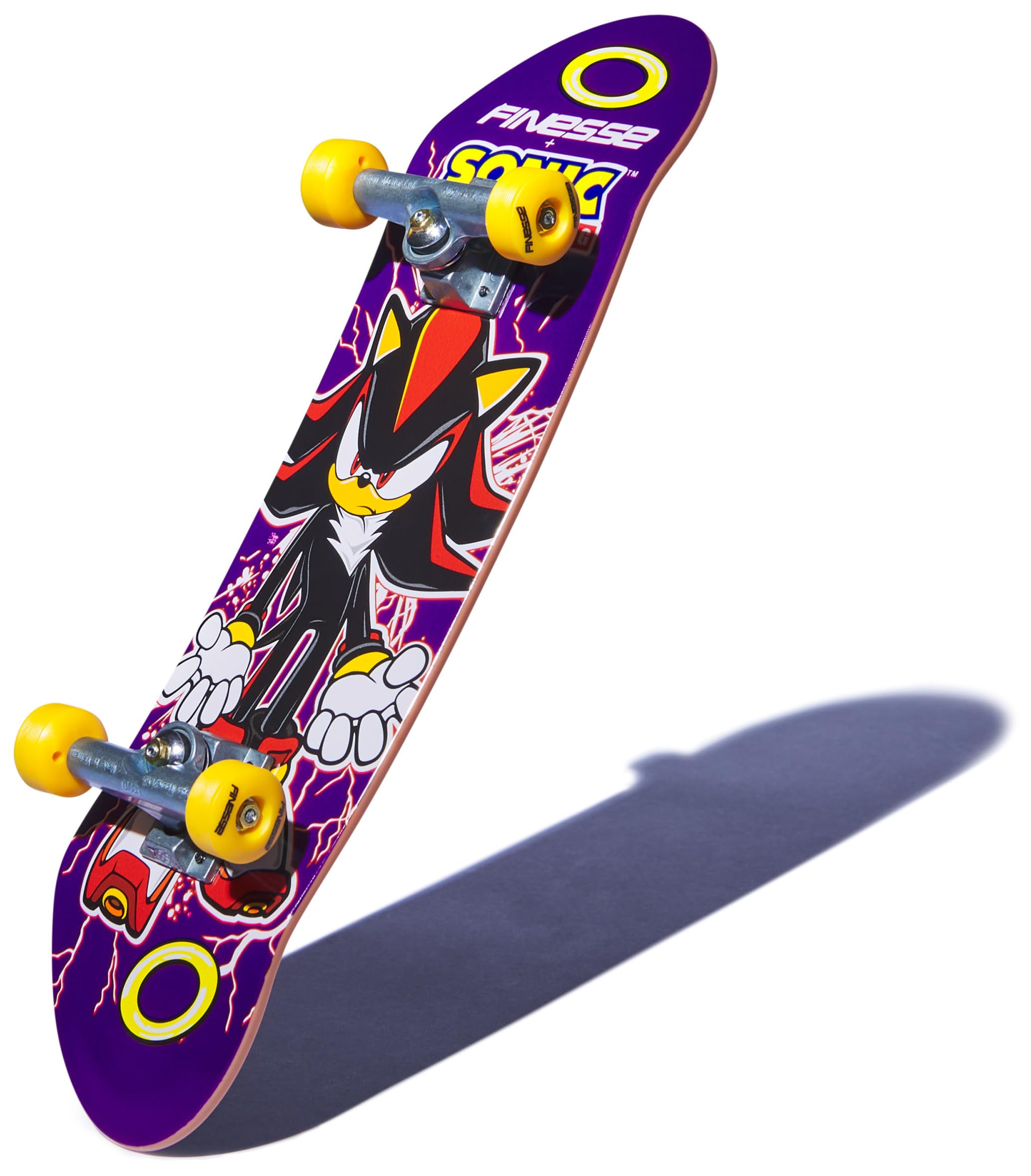Tech Deck Finesse X Sonic the Hedgehog Handboard - 9x Larger Mini Skateboard for Kids 6+