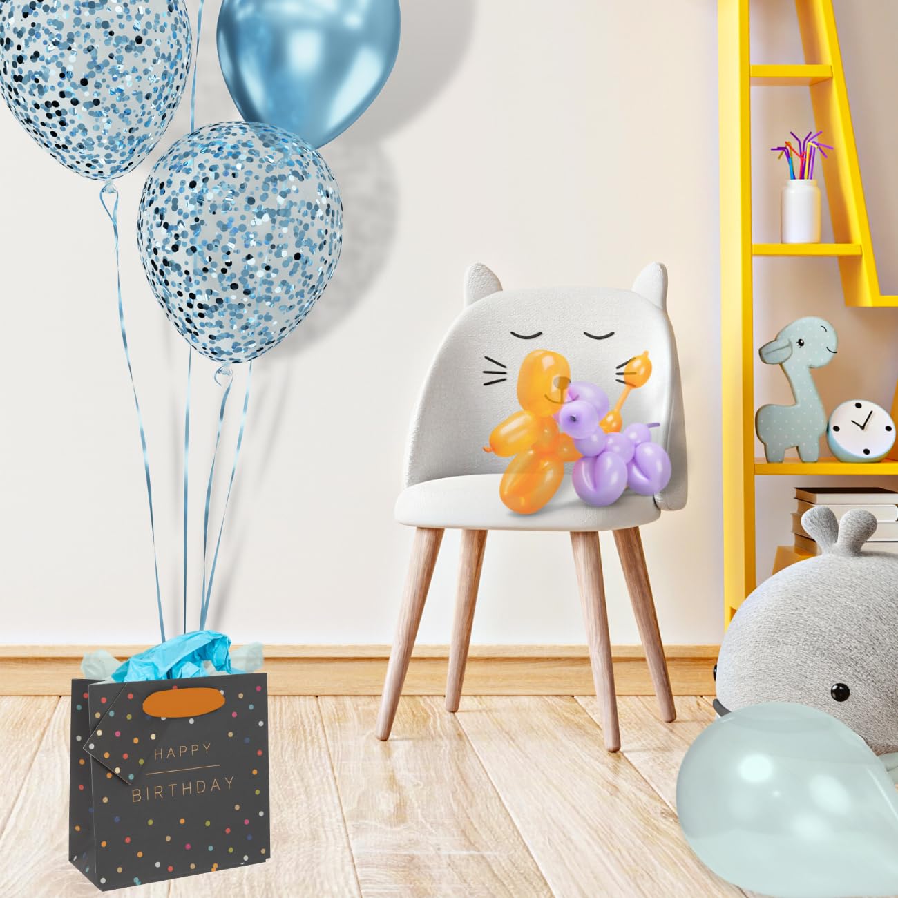 Glick Luxury Small Gift Bag - Happy Birthday Spots | 14cm x 14cm x 6cm | 210 GSM Paper 2