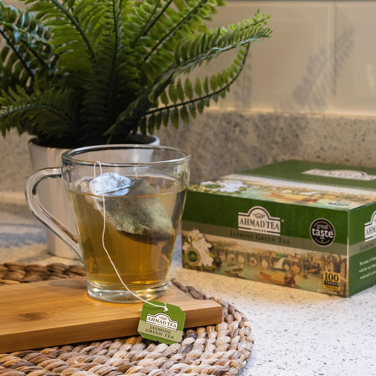 Ahmad Tea Jasmine Green Tea - Aromatic Floral Blend | 100 Teabags | Promotes Relaxation 5
