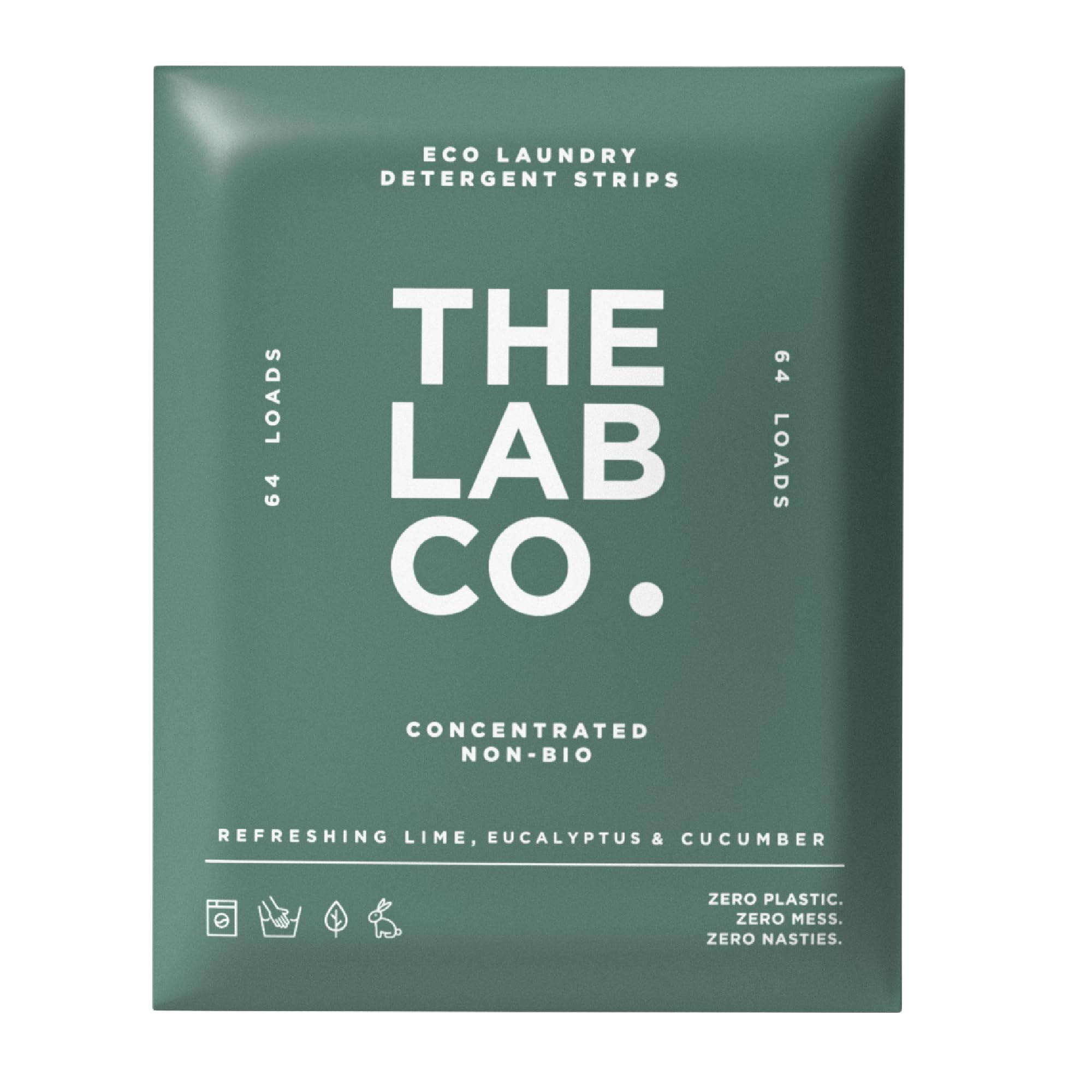 The Lab Co. Laundry Detergent Strips | Eco Ultra-Concentrate Sheets | Pack of 32 1