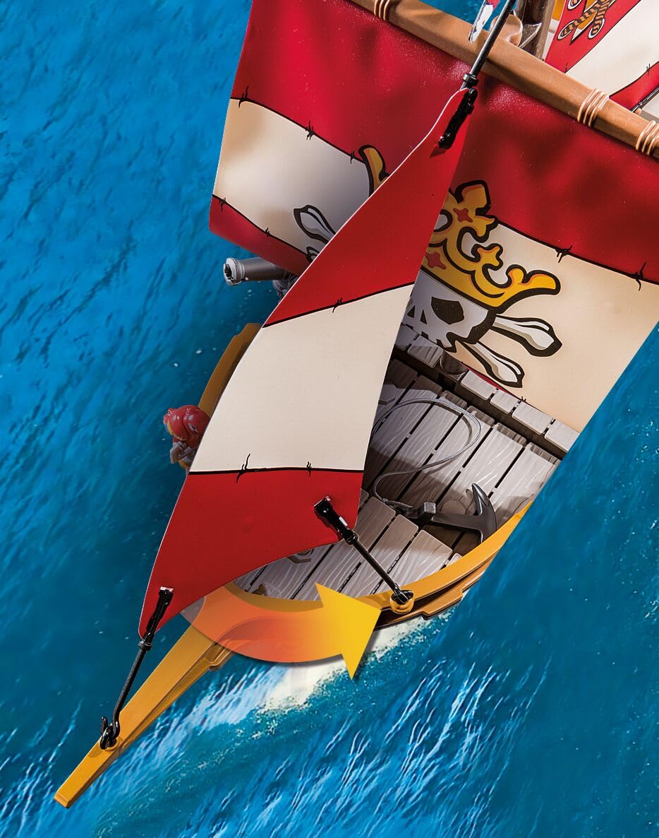Playmobil Pirates: Small Pirate Vessel 71418 | 101 Pieces | Ages 4+ 5