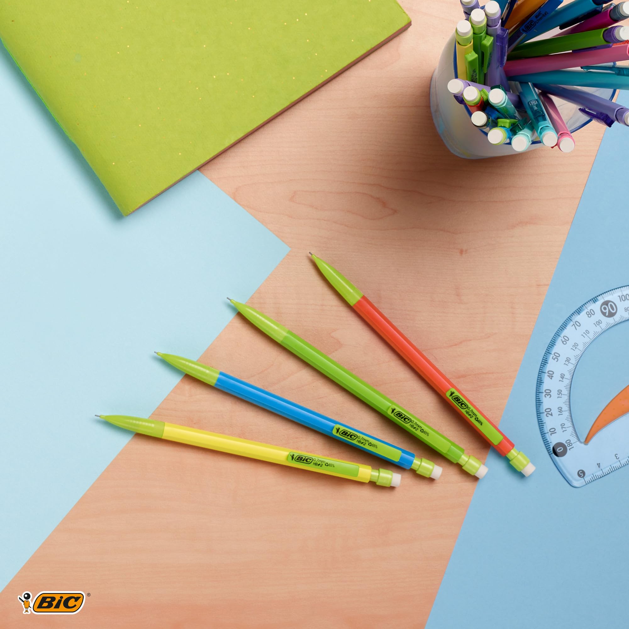 BIC Matic ECOlutions Mechanical Pencils - Box of 50 | 0.7mm HB Lead | Assorted Colors 3