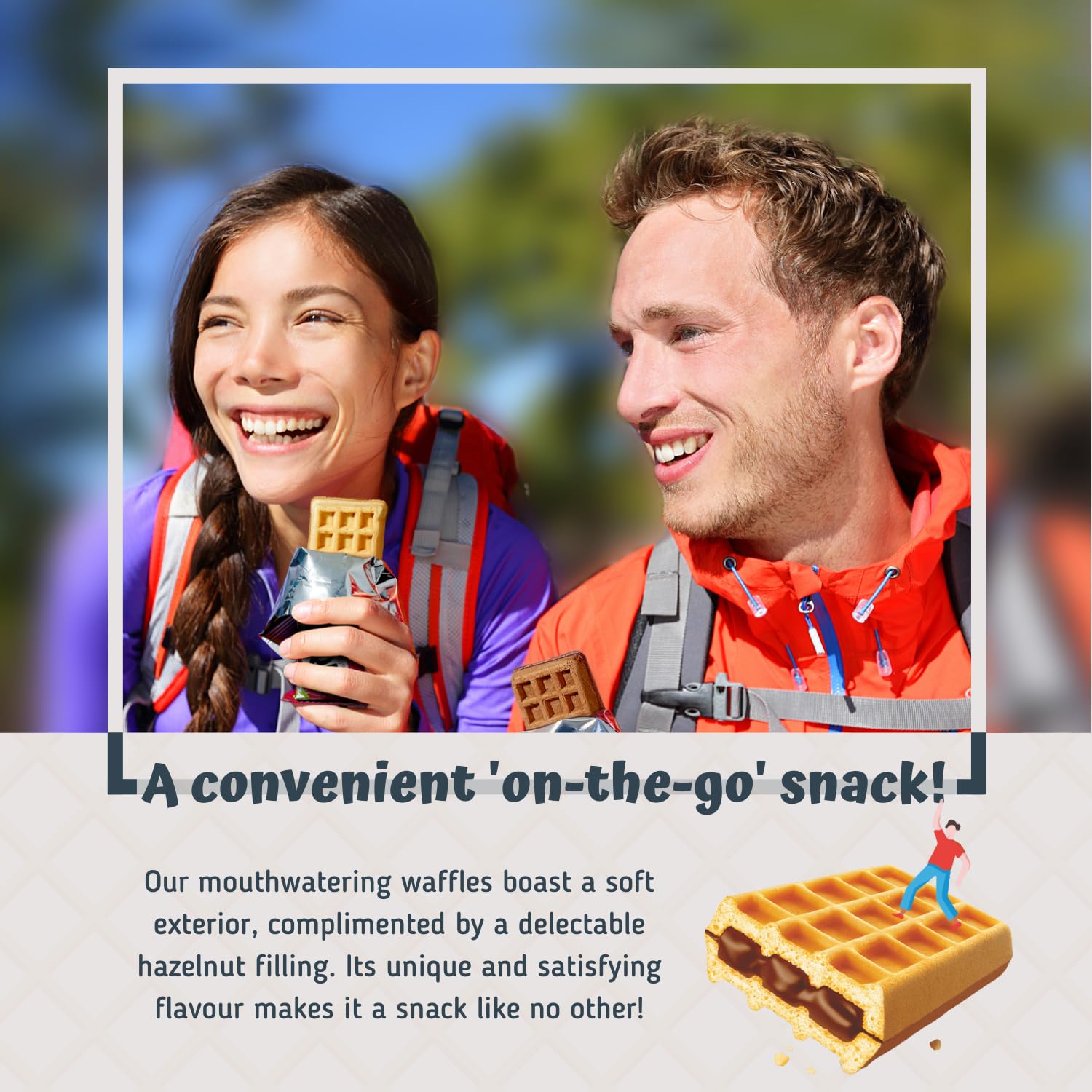 WafFULLS! Vanilla Waffle Sandwich Snack Bars - Ready to Eat, 12 x 50g Pack 4