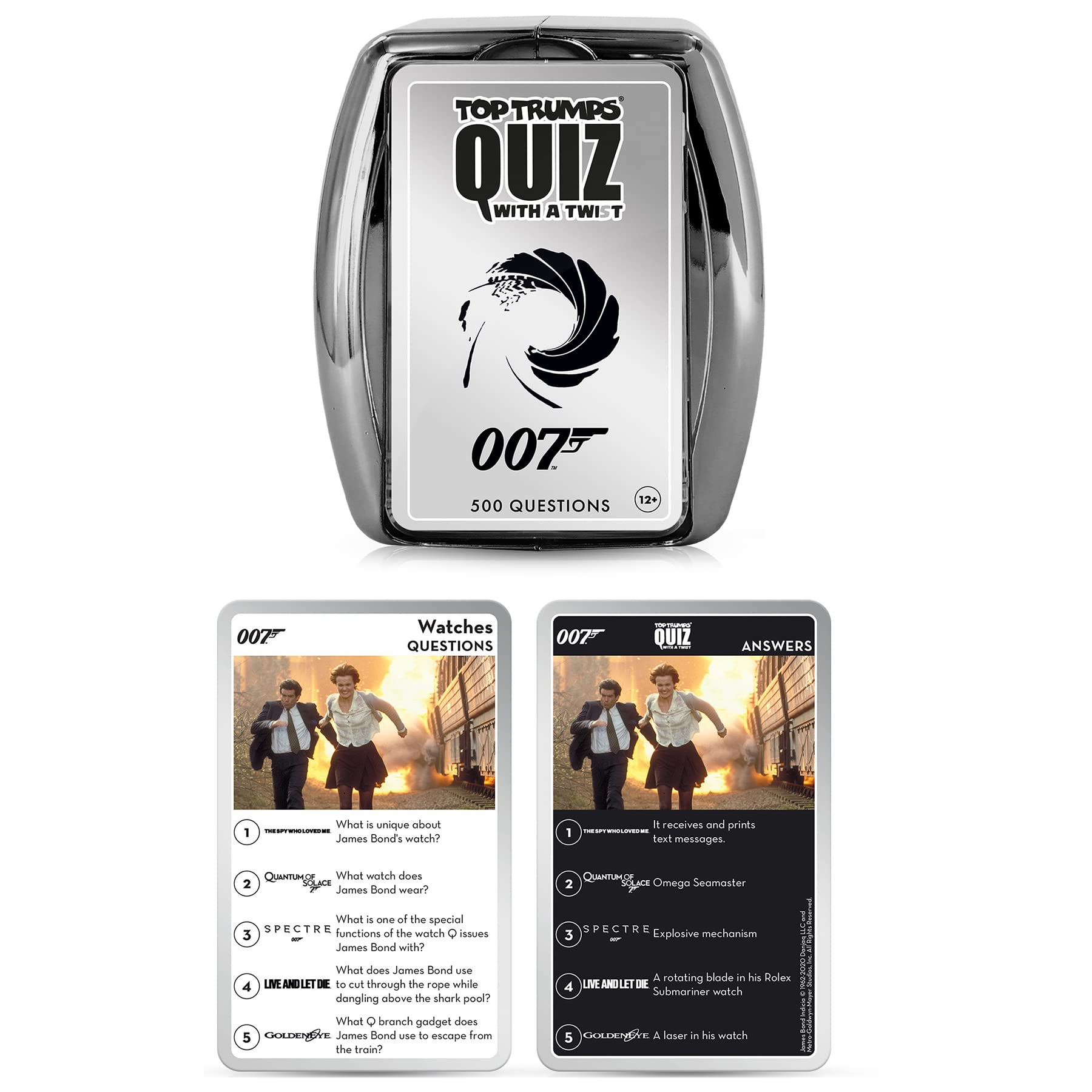 Top Trumps James Bond Quiz Game | 500 Questions | Portable Plastic Case 2