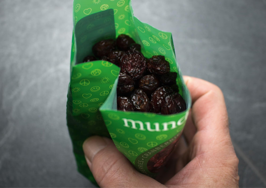 Mundo Feliz Organic Dried Cranberries 5 x 100g - Unsweetened, No Sulphur, with Apple Juice Concentrate