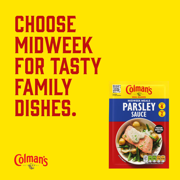 Colman's Parsley Sauce Mix with Herbs and Spices - Quick Vegan Cooking Sauce for Midweek Meals