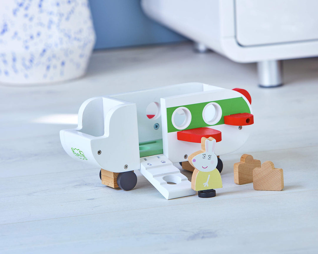 Peppa Pig 07211 Wooden Aeroplane - Push Along Vehicle for Toddlers