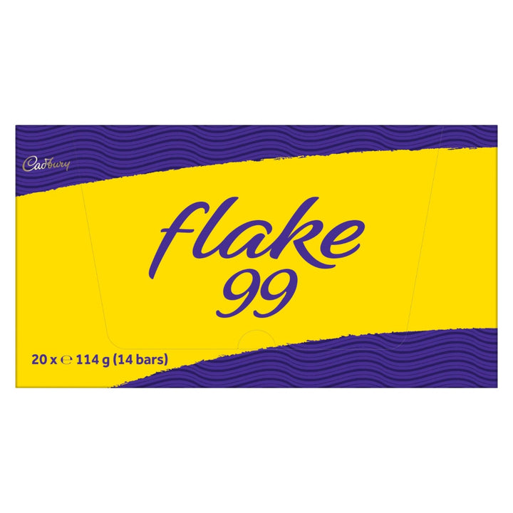 Cadbury Flake 99 Chocolate Bar - 14 Pack Individually Wrapped Flaky Milk Chocolate Treats