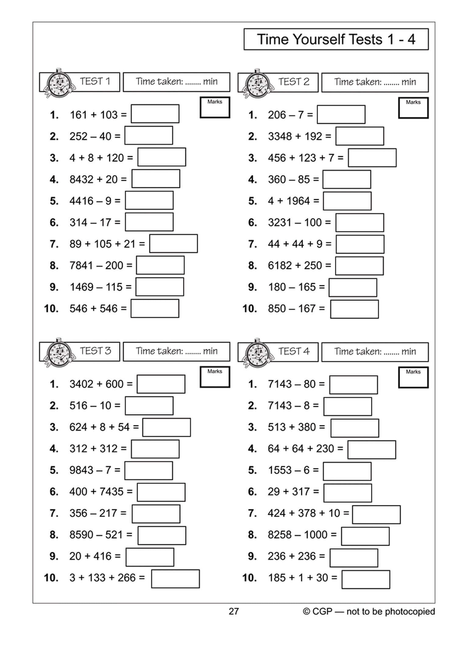 CGP KS2 Maths - Year 4 Mental Maths Workout | Ages 8-9 | Paperback 4
