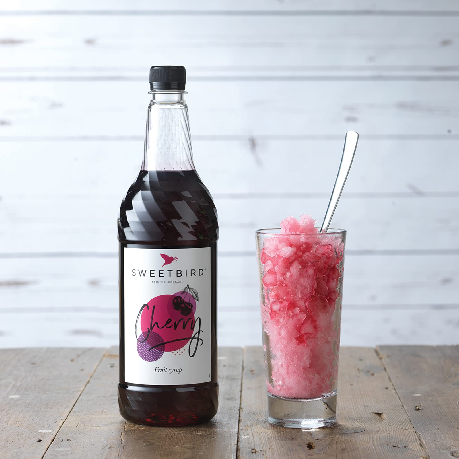 Sweetbird Cherry Syrup - 1 Litre Bottle | Vegan Friendly | Made in the UK 2