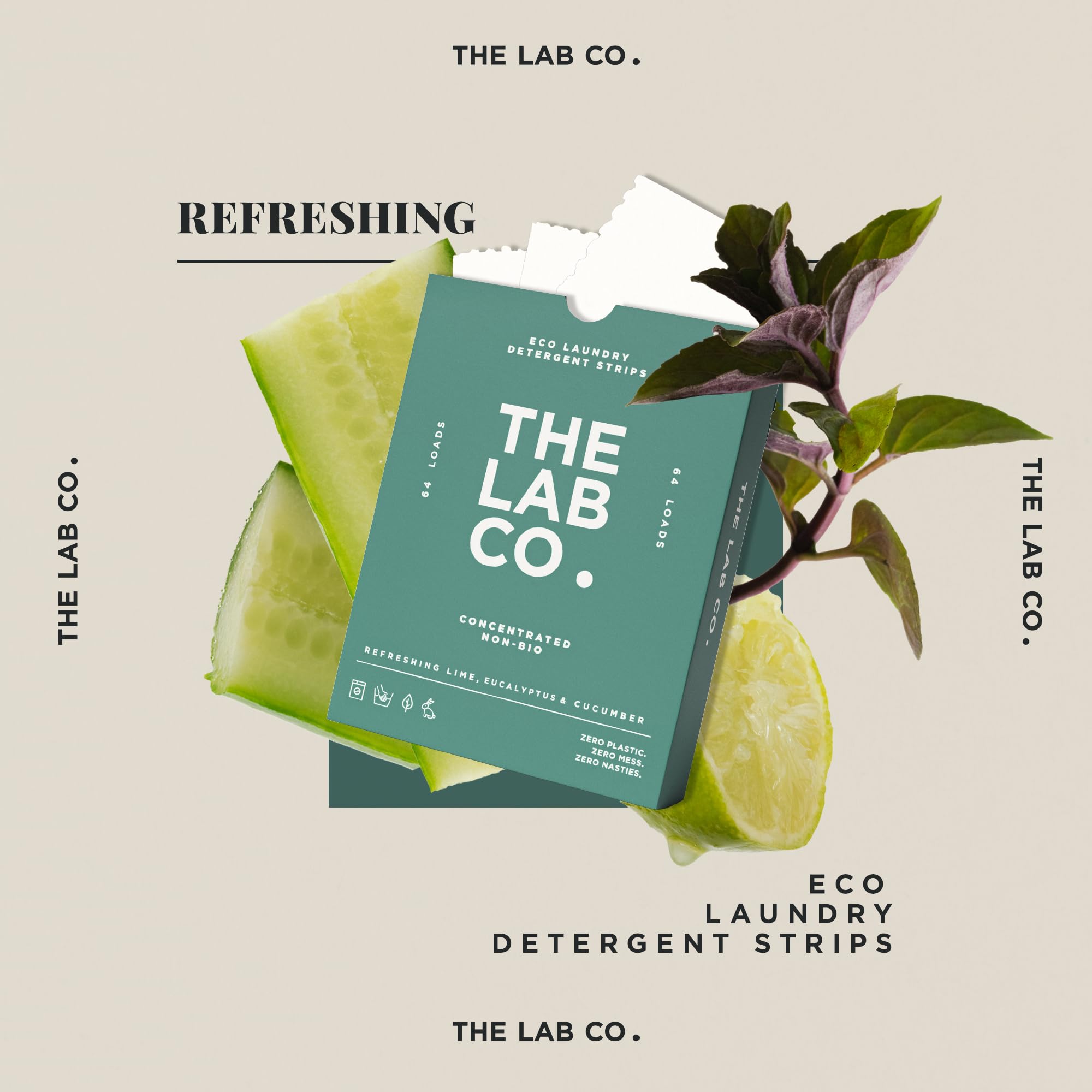 The Lab Co. - Laundry Detergent Strips Sheets (64 Loads, Eco Ultra-Concentrated) 6